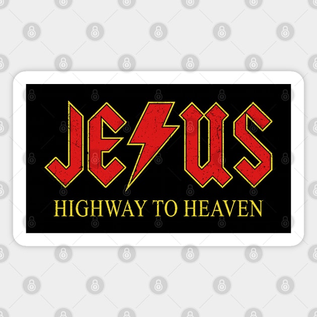 Jesus - Highway To Heaven Magnet by Three Meat Curry